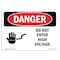 Signmission Safety Sign, OSHA Danger, 3.5" Height, 5" Width, Do Not Enter High Voltage, Landscape OS-DS-D-35-L-1148 - alternate 1